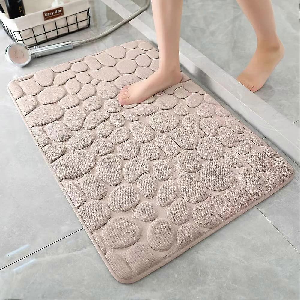 Luxurious soft memory foam bath mat, slipresistant, waterabsorbent, washable, black 50X80X1.5CM