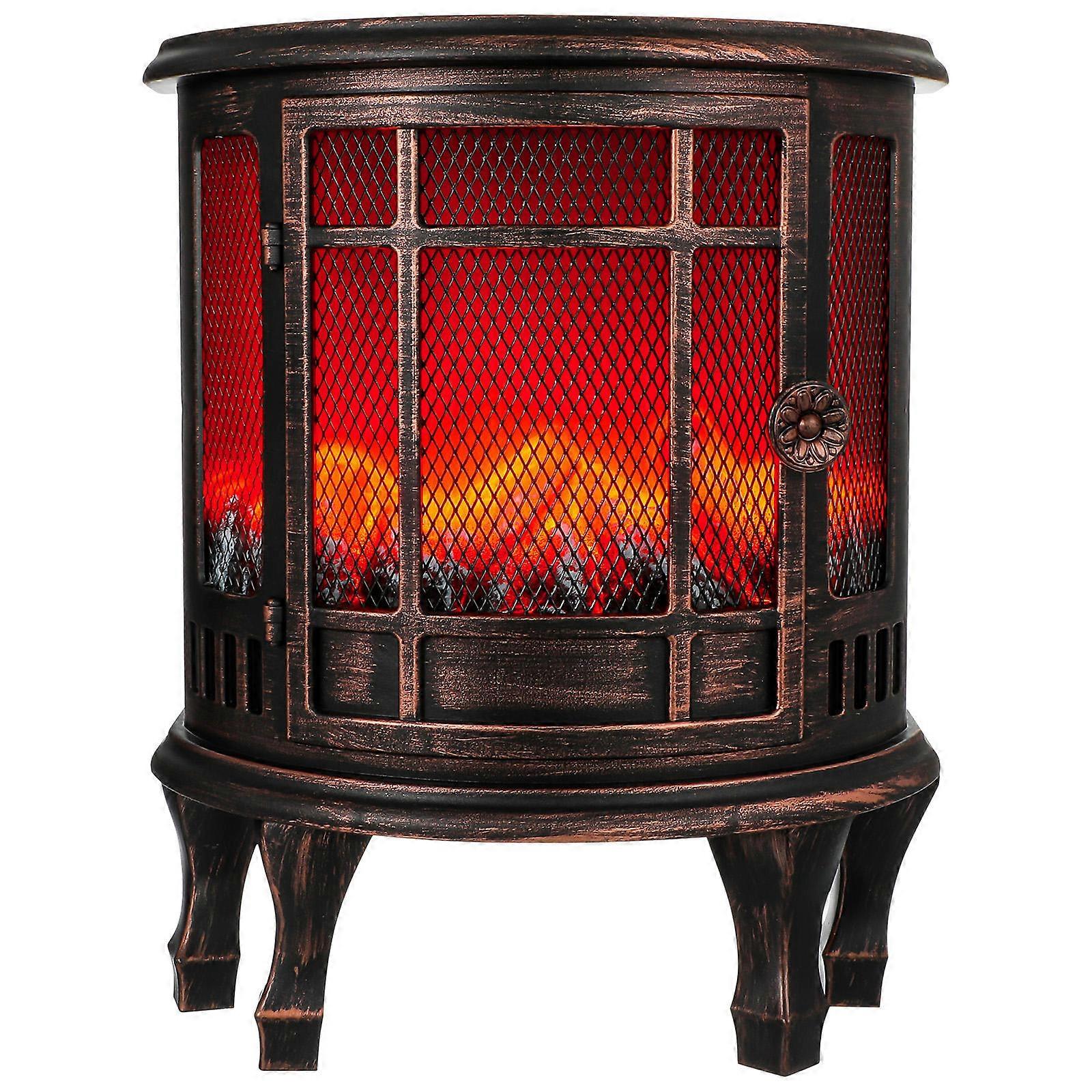 Decorative Fireplace Lamp with Simulation Flame Effect Made of Plastic for Living Room Decoration 1pc Coffee