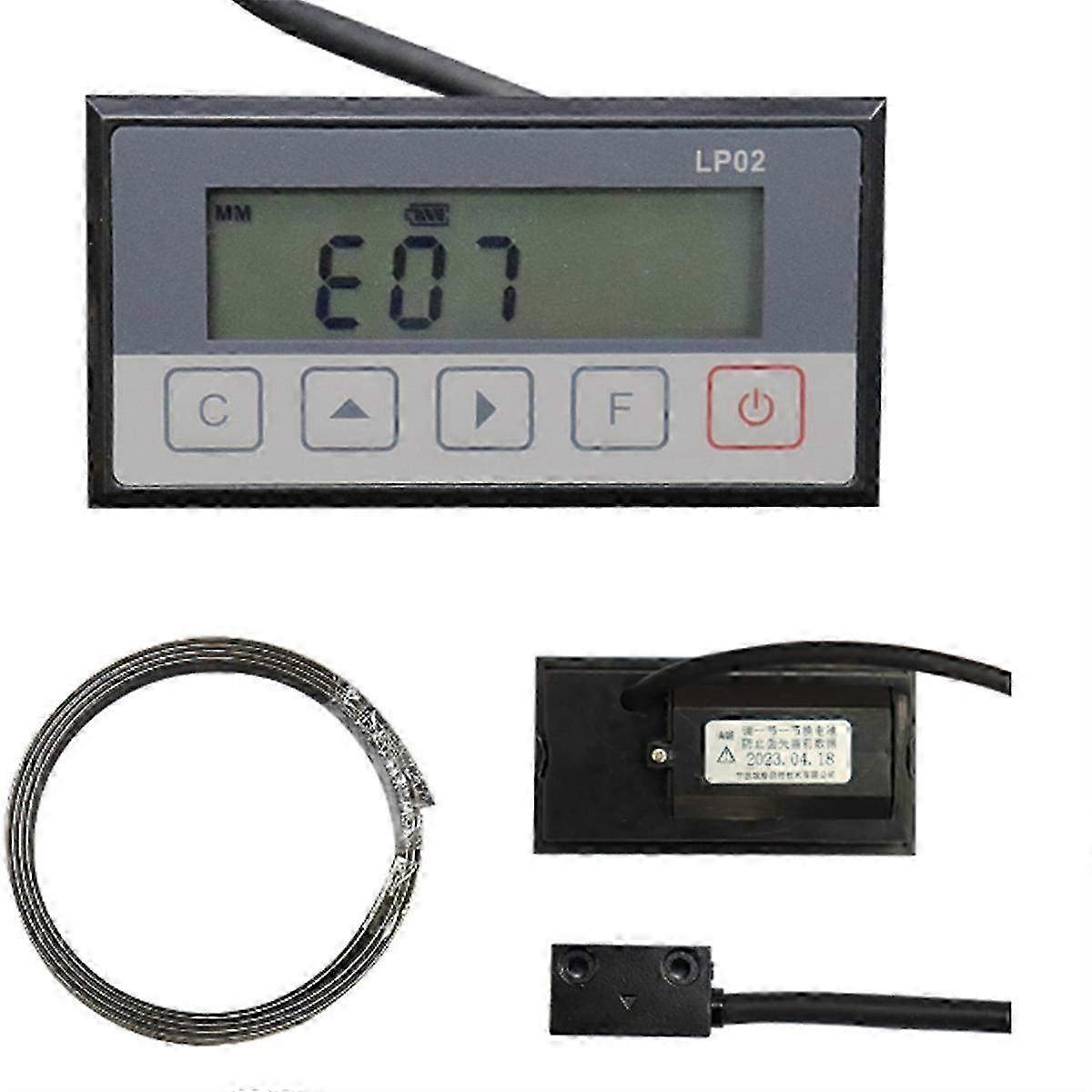 High-Precision Magnetic Scale with 1m Magnetic Tape for DRO Displacement Measurement Instrument, LP02 Digital Readout Tool for Accurate Measuring