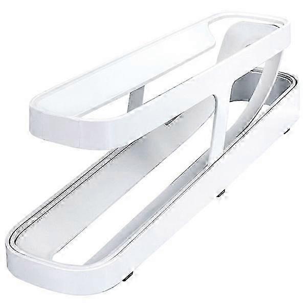 Automatic rolling egg rack for storage box, Egg dispenser in white