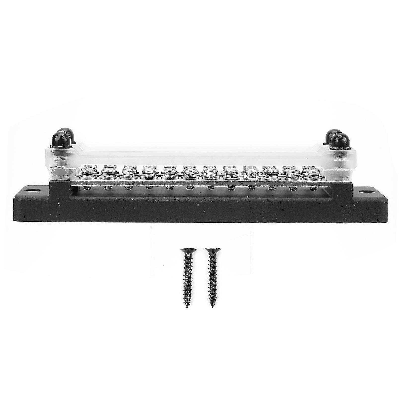 24 Terminal Bus Bar 150A Block with Transparent Cover for Marine Boat RV Automotive