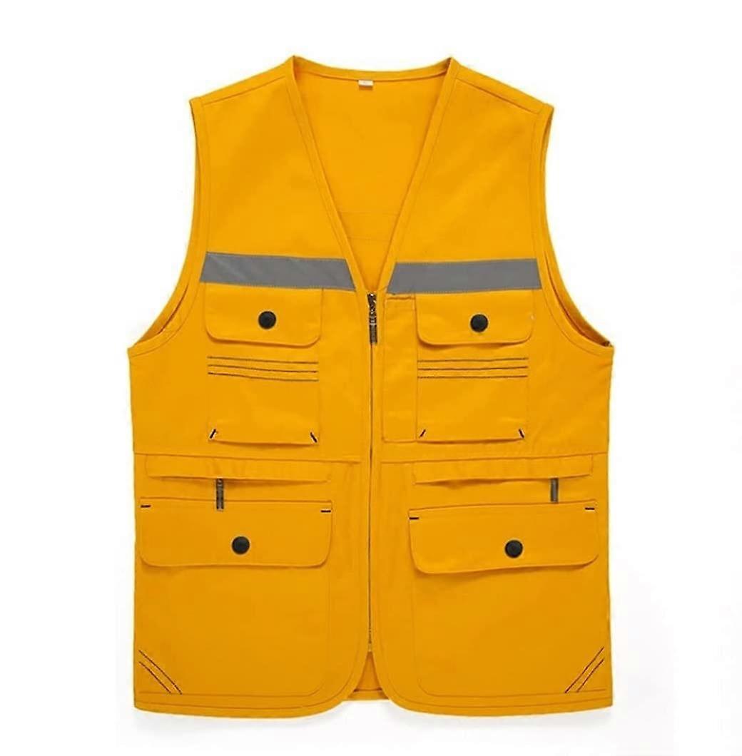 Hi Vis Vests for Men and Women, Reflective Safety Vest with Zipper Pocket, High Visibility for Construction and Surveying Work