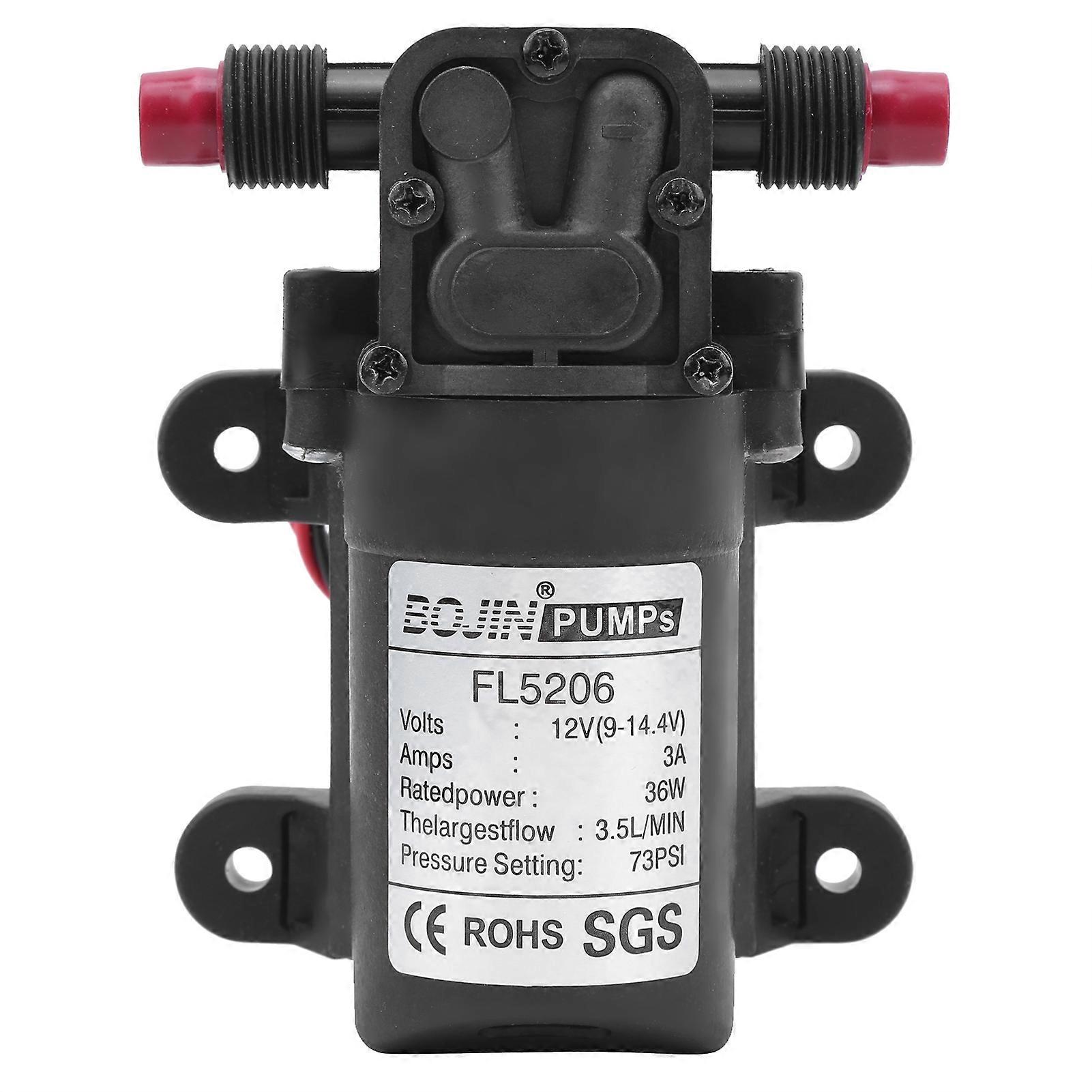 Diaphragm Pump Micro DC Electric 73PSI 3.5L/MIN G1/2in 12V36W Hydraulic Equipment