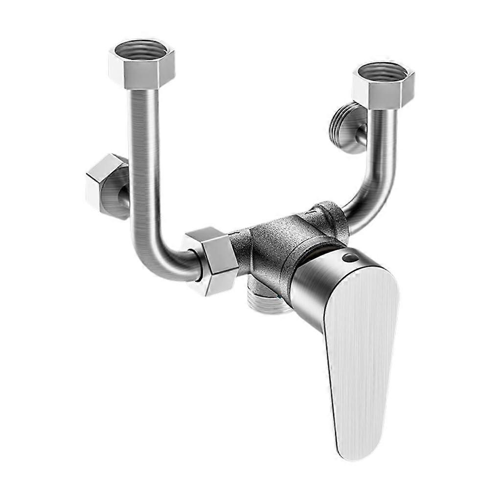 Water Heater Mixing Valve Open Installation Switch for Hot and Cold Showers, Stainless Steel Brushed Matte Finish, Bathroom Accessory