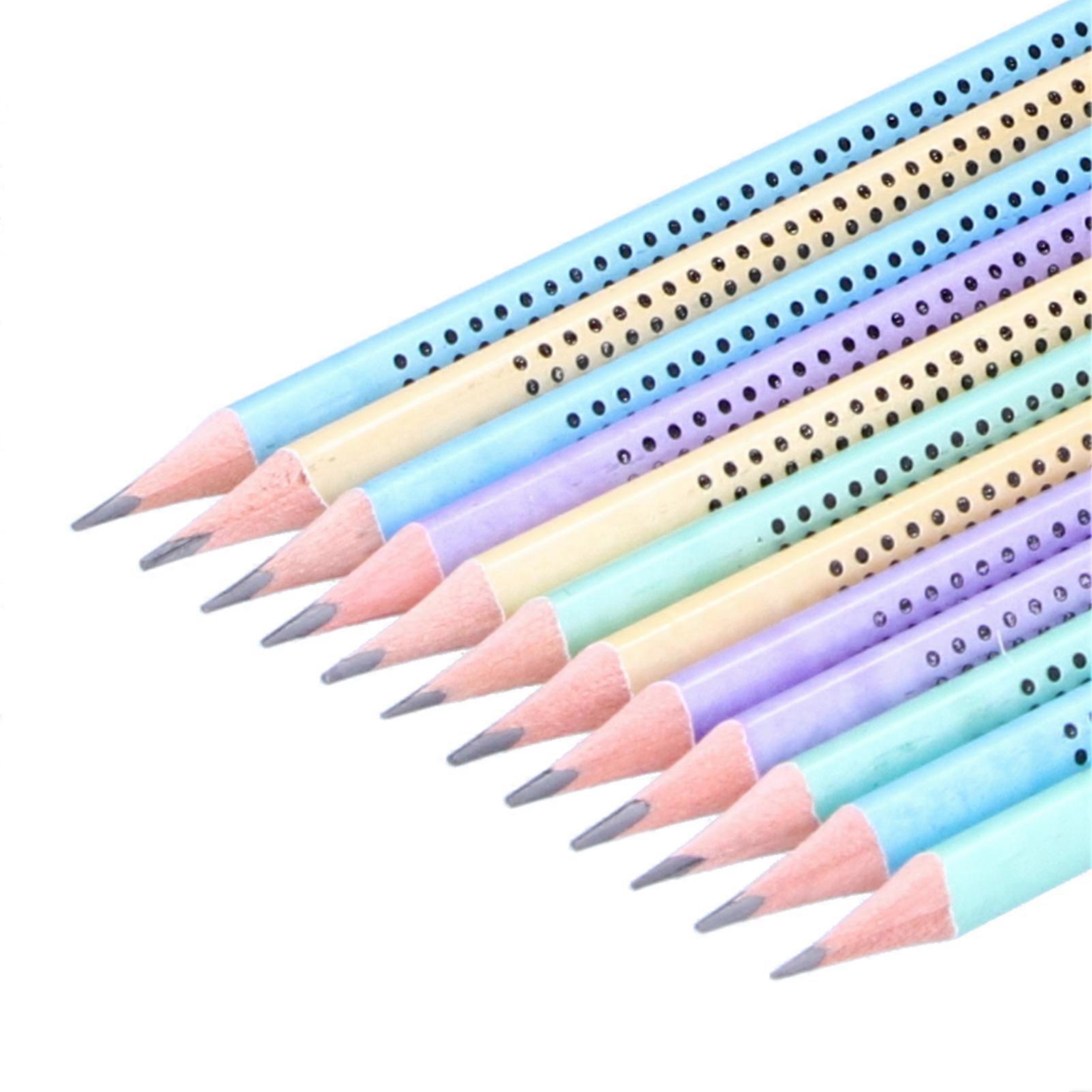 12Pcs Pencil Painting Composition NonSlip Pen Set with Sharpener Stationery Replacement