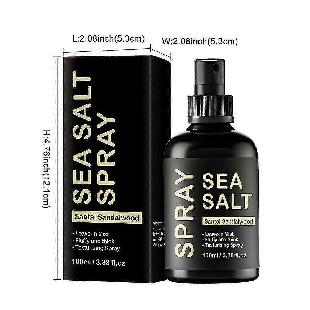 بخاخ ملح البحر للرجال ، بخاخ ملح البحر الطبيعي للشعر ، مكثف وتركيب ، بخاخ تصفيف الشعر الخفيف وغير الدهني عيد الحب للرجال D