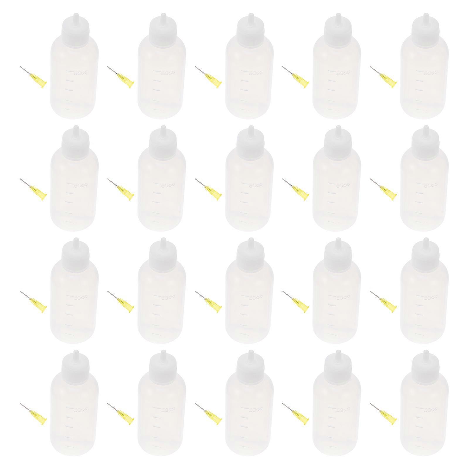 20PCS 50ML Needle Tip Applicator Squeeze Bottles Liquid Glue Dropper Dispensers