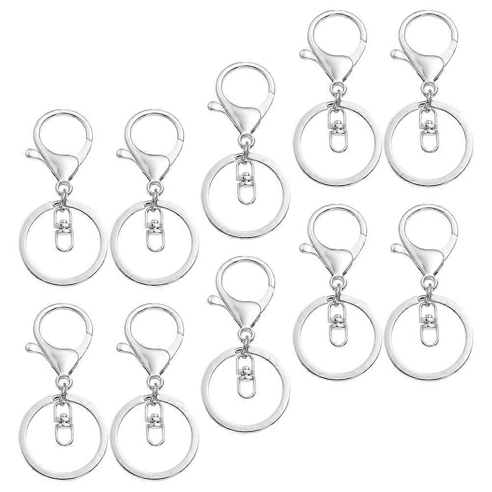 10PCS Keychain Clips Versatile Keyring Accessories for DIY Crafts Durable Hooks for Handmade and Bag Pendants