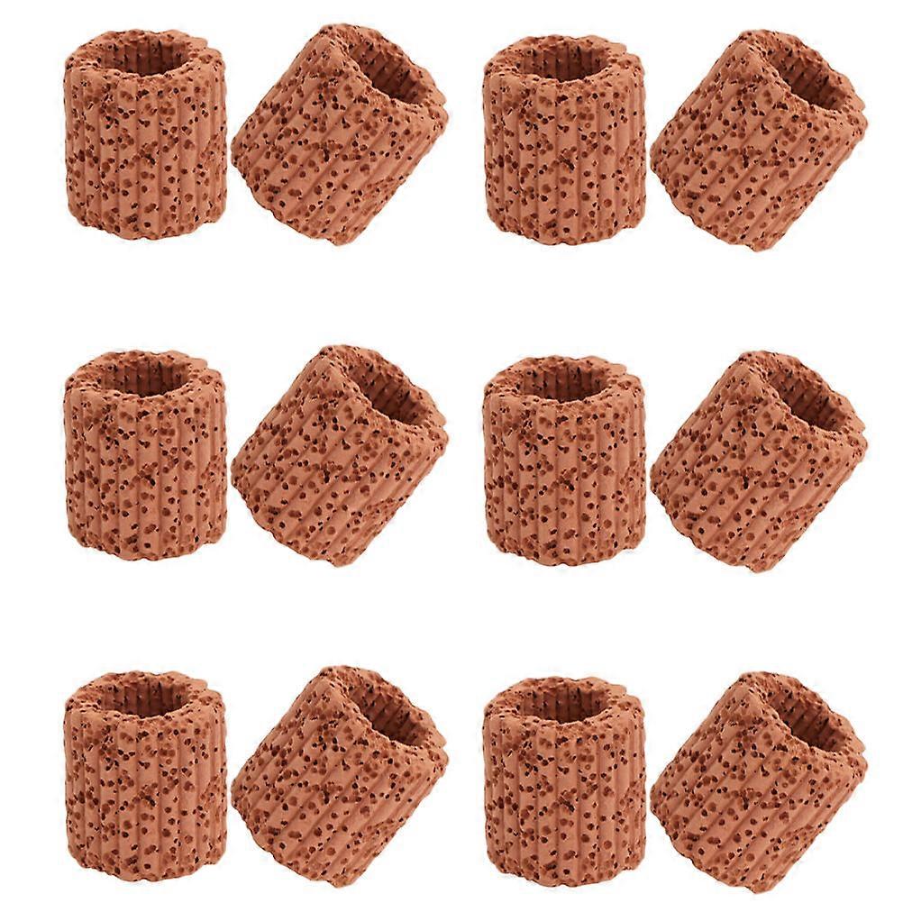 12pcs Water Plant Fixed Ring Pottery Gravity Rings for Fish Tank Landscape Grass Decor