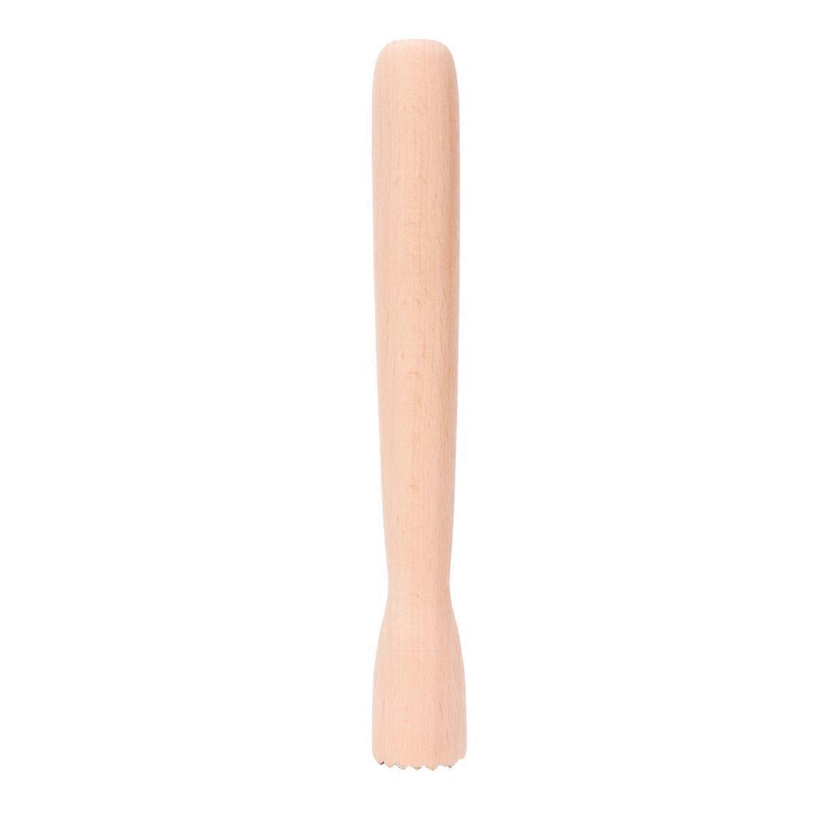 Food Grinding Stick for Home Use Ergonomic Design Comfortable Grip Long Handle Light Brown