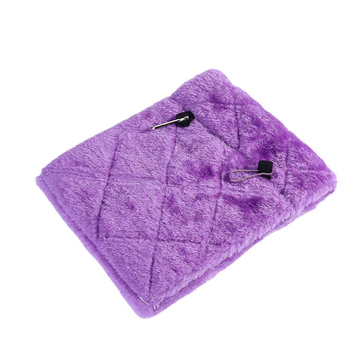 Pet Bird Bed Parrot Hammock Encouraging Balance and Coordination Warm Plush Nest for Birds Indoor Use Purple 1Set