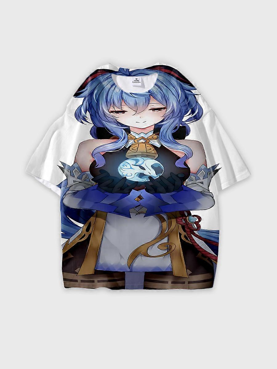 T-shirt round neck Role Pattern loose short sleeve C1249