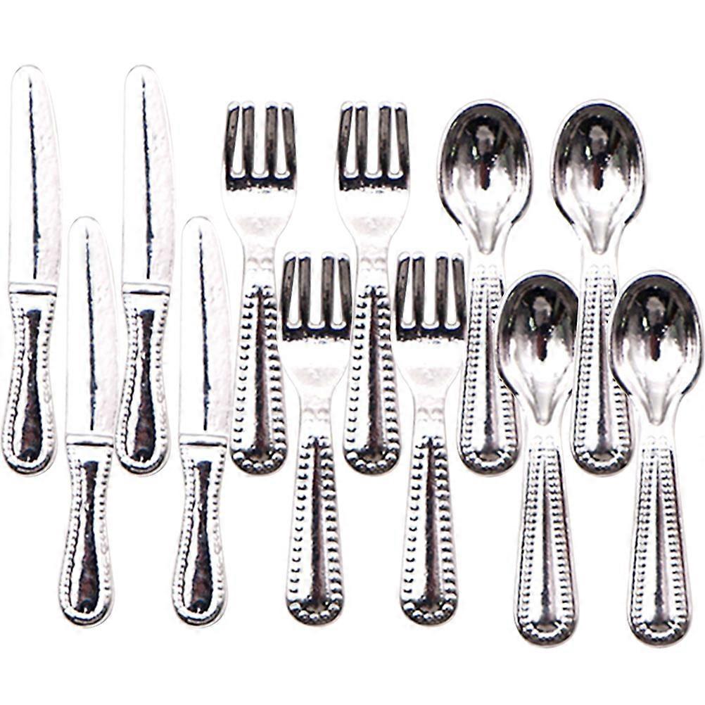 Kids Pretend Tableware Toy Set For Dress-Up Games Featuring Realistic Miniature Design And Miniature Spoons 1 Set