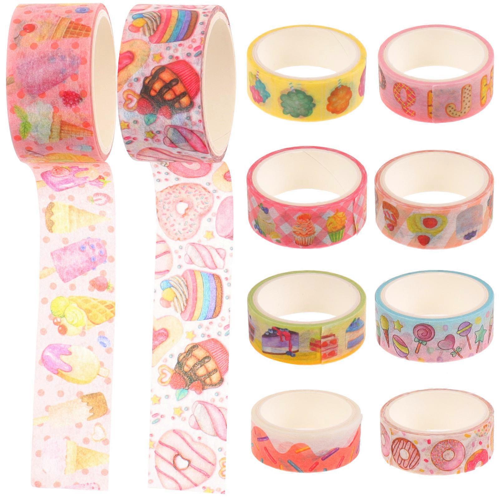 سكرابوكينغ واشي ورقة ملصقات كتيب ملصق سكرابوكينغ ملصقات متنوعة اللون 300X2CM تحديد 10 لفات