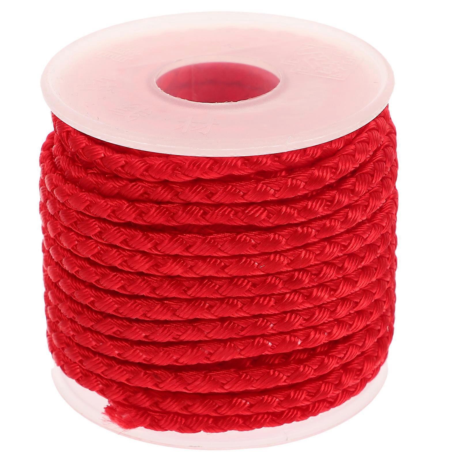 Craft Rope for DIY Projects Made of Chinlon Red Color Suitable for Gift Bags and Decorations 1 Roll