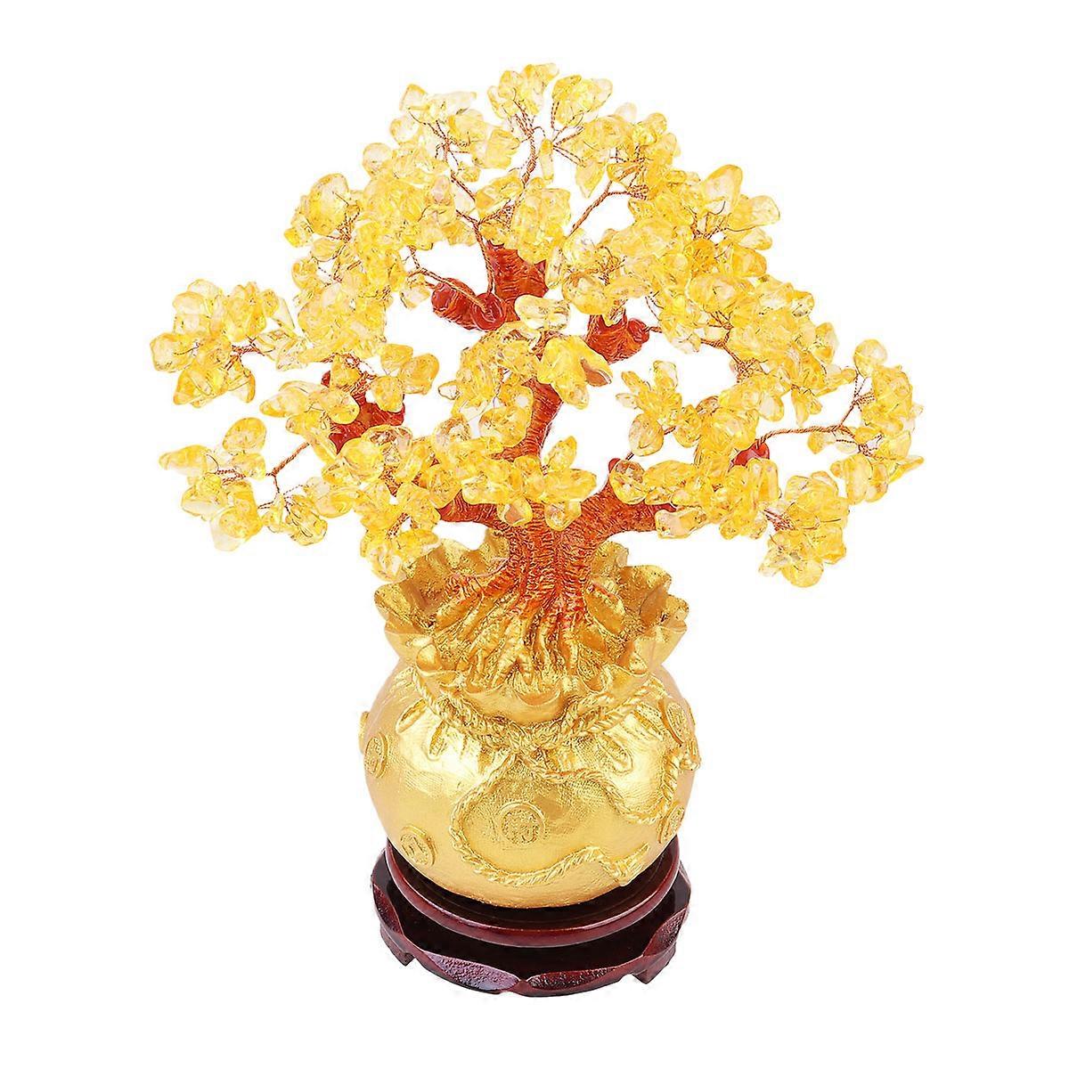 Feng Shui Adornment Crystal Tree Decor Prosperity Symbol Office Decoration L Size 1Pack