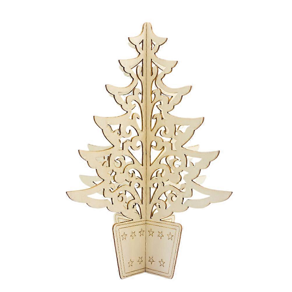 Beige Hollow Out Design Decorative Tree Ornament For Christmas Festive Atmosphere 1 Set