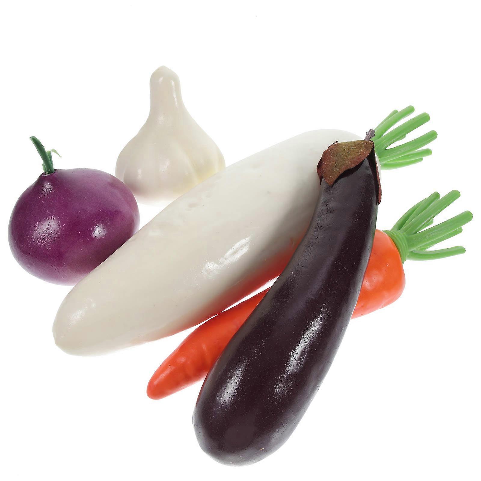 Lifelike 5Pcs Artificial Foam Vegetables Display Models For Pretend Play And Store Exhibit