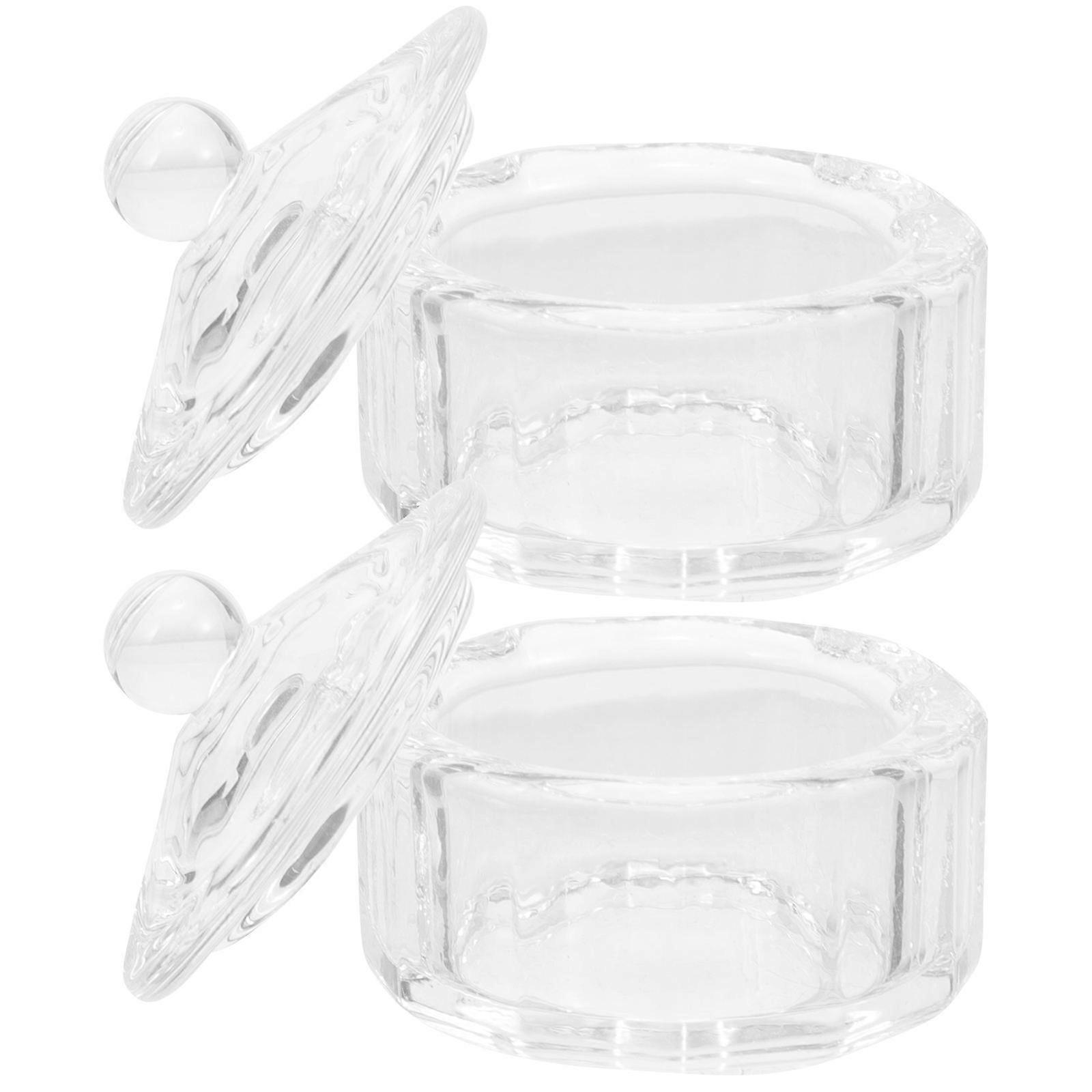 Durable Mixing Nail Polish Dish For Nail Art Use With Lid 1.57X1.57X0.79in Convenient Storage 2Set