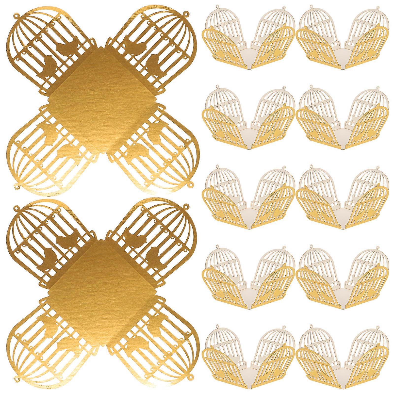 50pcs Chocolate Wrapping Papers with Hollow Cage Design, Durable Paper Material, Lightweight & Compact for Weddings, Parties & Easy Storage
