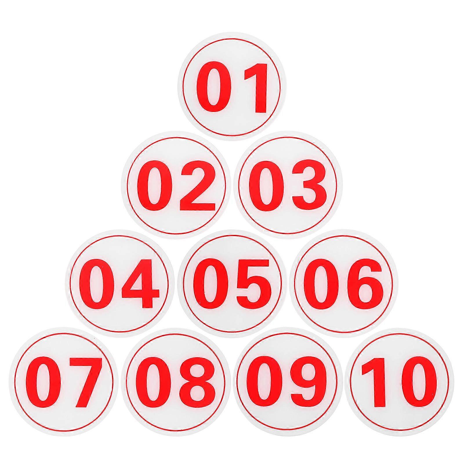 Adhesive Number Stickers Set Bright Acrylic Table Signs & Locker Labels for Restaurants, Offices, Conferences Easy Clean, Compact Design