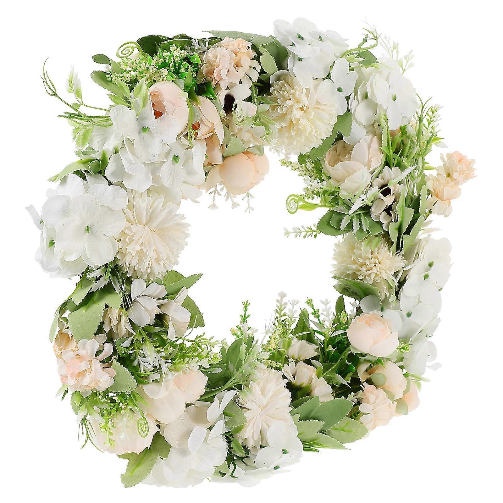 Pink Plastic Peony Wreath for Home Decor Wedding Layout 1Pc
