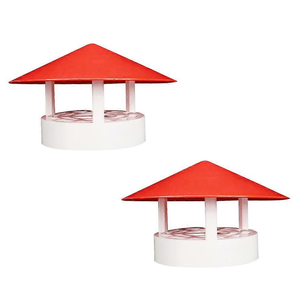 Rainproof Vent Cap 2Set Practical PVC Chimney Protector For Outdoor Chimney Protection Against Rain And Snow Designed For 50-110mm Pipes