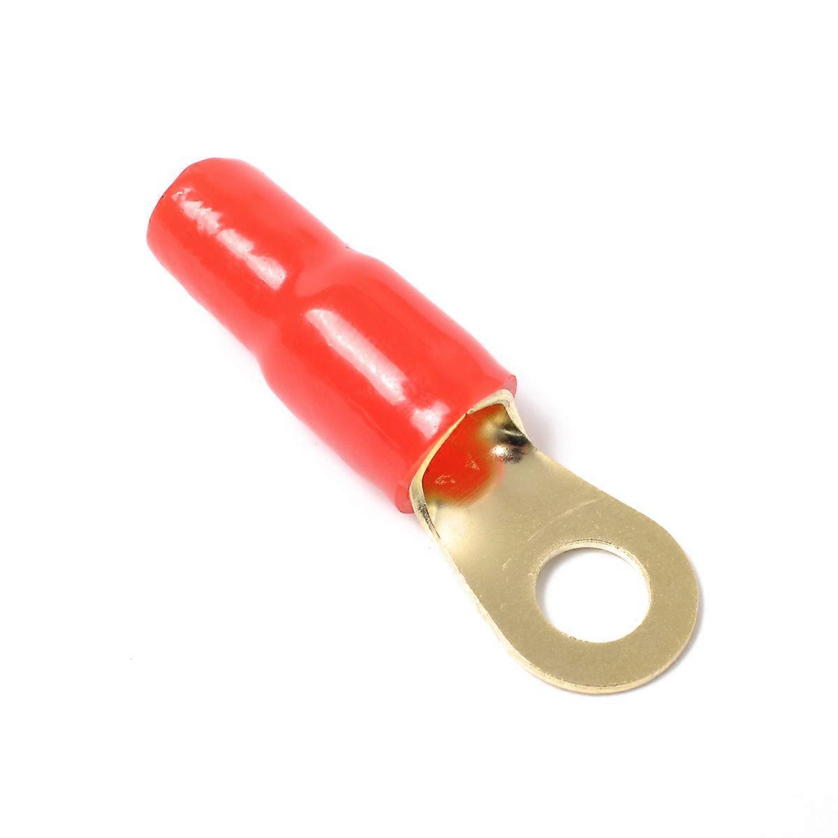 Copper Gold Plated 4 Gauge Wire Connectors with Thick Barrel for Strong Crimp 2 Pairs
