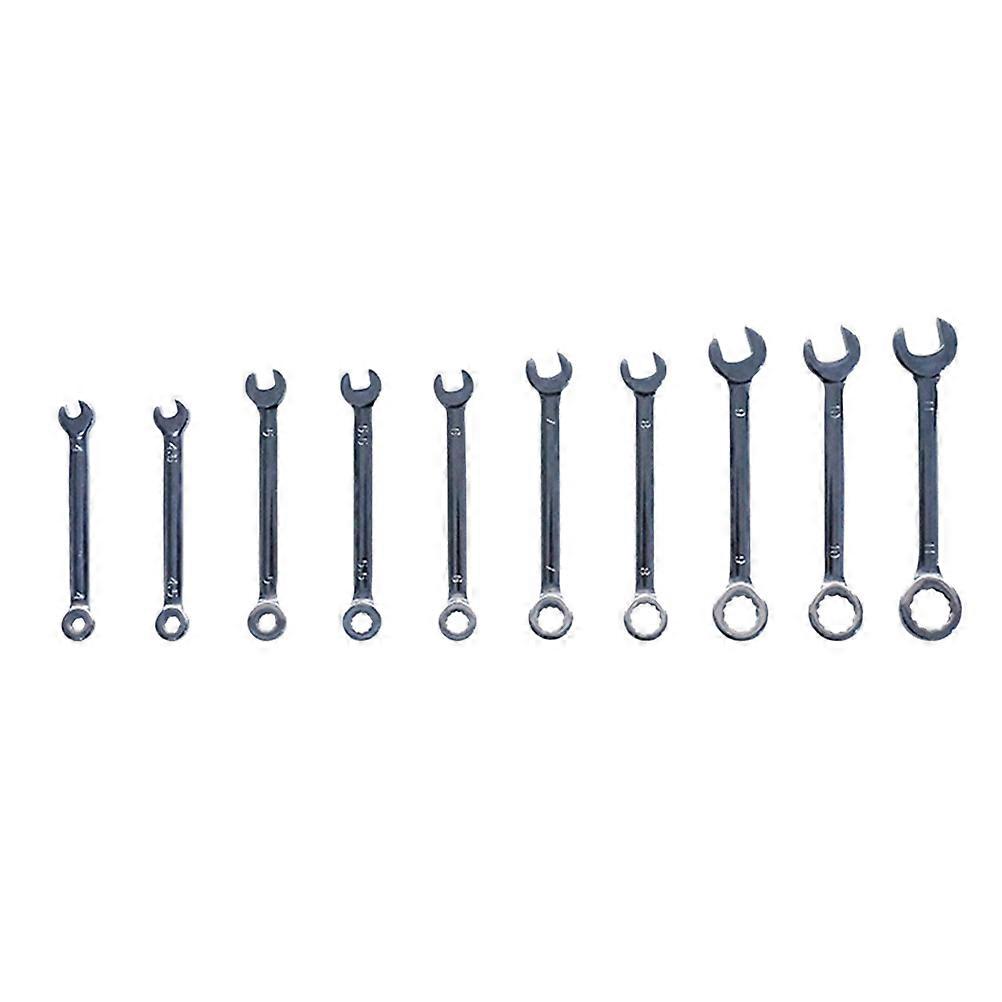 Durable Mini Wrench Set 10Pcs Dual Head Open End Wrenches Perfect For Home Use And Travel Featuring Compact Dimensions