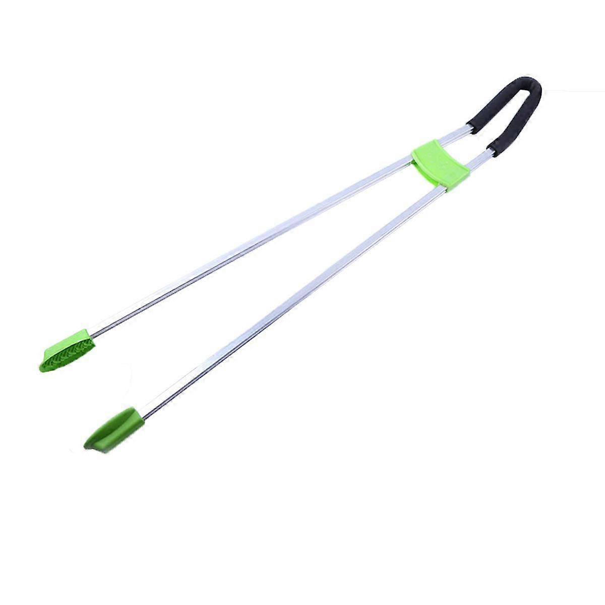Trash Picker Grabber, Ergonomic Mechanical Waste Removal Tool With Long-Sleeve Extender, Green, Medium