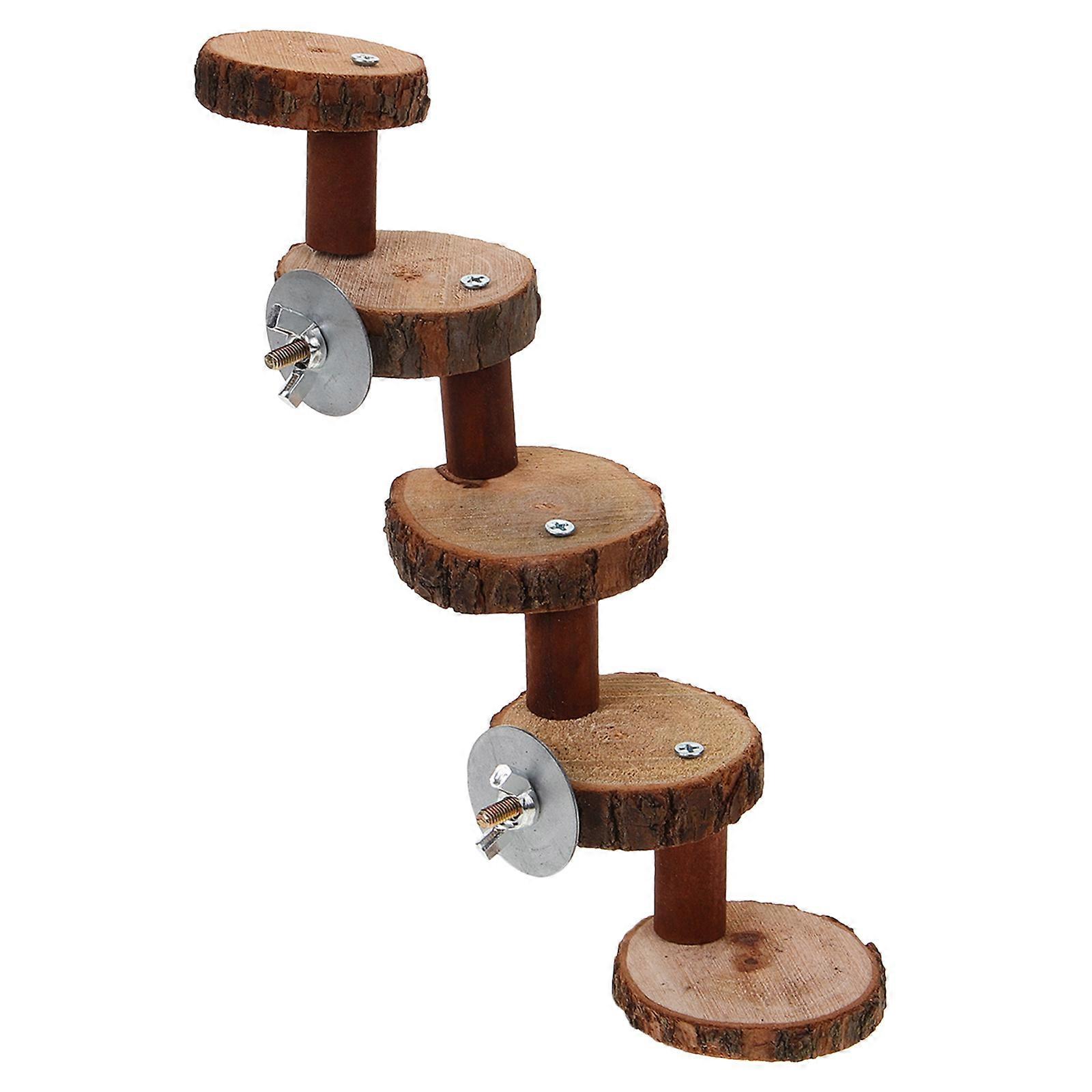 Wooden Climbing Ladder for Hamsters & Birds – Durable Multi Functional Perch & Play Accessory for Cage Enrichment