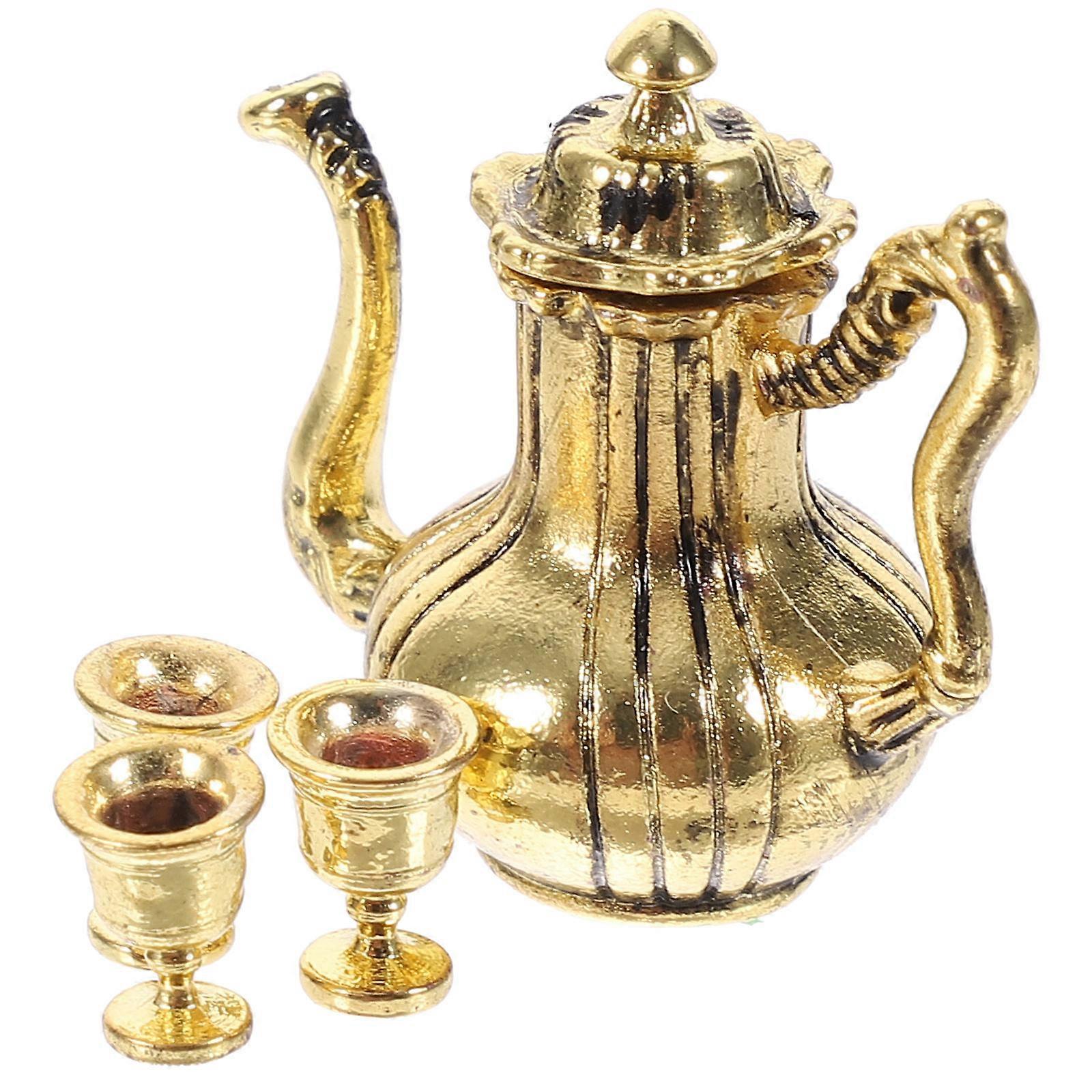 Decorative Mini Dollhouse Teacup Accessories For Microscopic Enthusiasts In Antique Style 1 Set