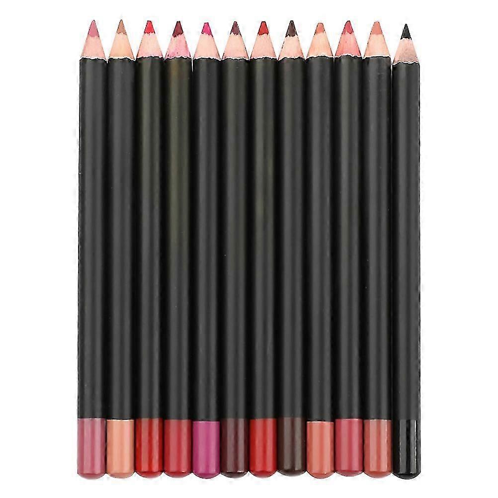 12pcs αδιάβροχα μολύβια μολυβιών χειλιών ανάμεικτο χρώμα για την καθημερινή χρήση που προσφέρει τα χείλη που διαμορφώνουν τα χαρακτηριστικά γνωρίσματα