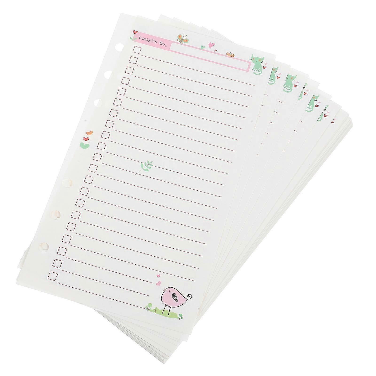 Planner Refills Notepad Refill Rectangular Office Work White 1Pack Planning