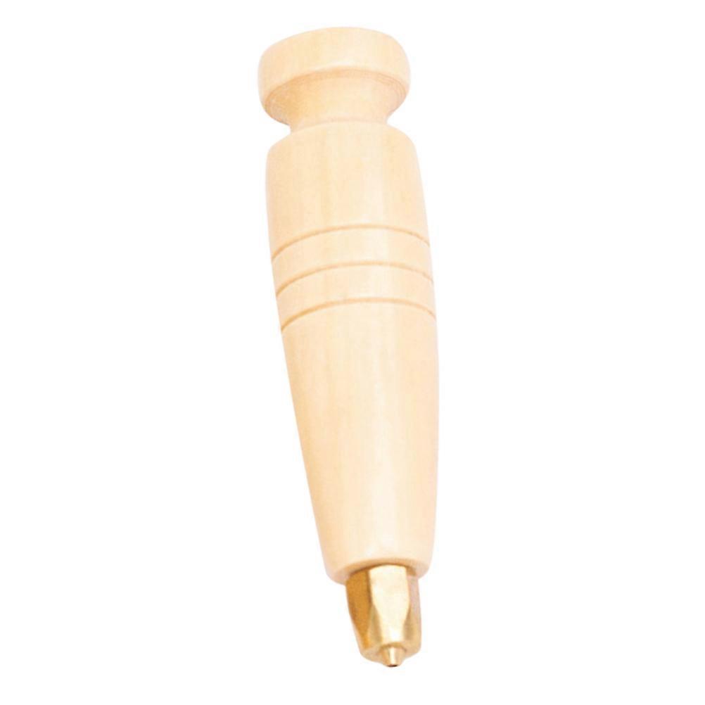 Khaki Wood Metal Awl Handle for Repair and DIY Crafts Durable Replacement Tool 8.5 Inches