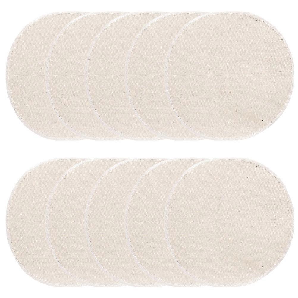 Reusable Steamer Mats 10Pcs Set Made Of Pure Cotton Designed For Home Cooks Ideal For Steaming Dumplings And Similar Foods In Beige
