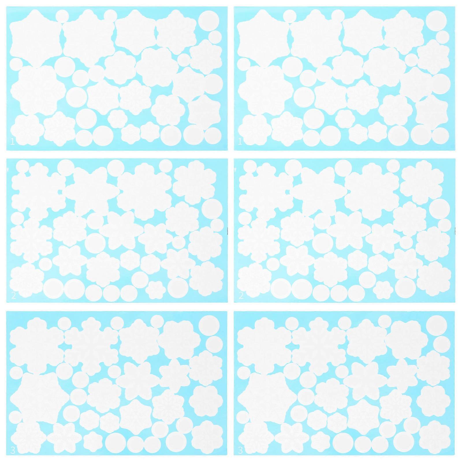 Snowflake Christmas Stickers Decorative Window Decals For Home Decoration 30x20cm 6 Sheets