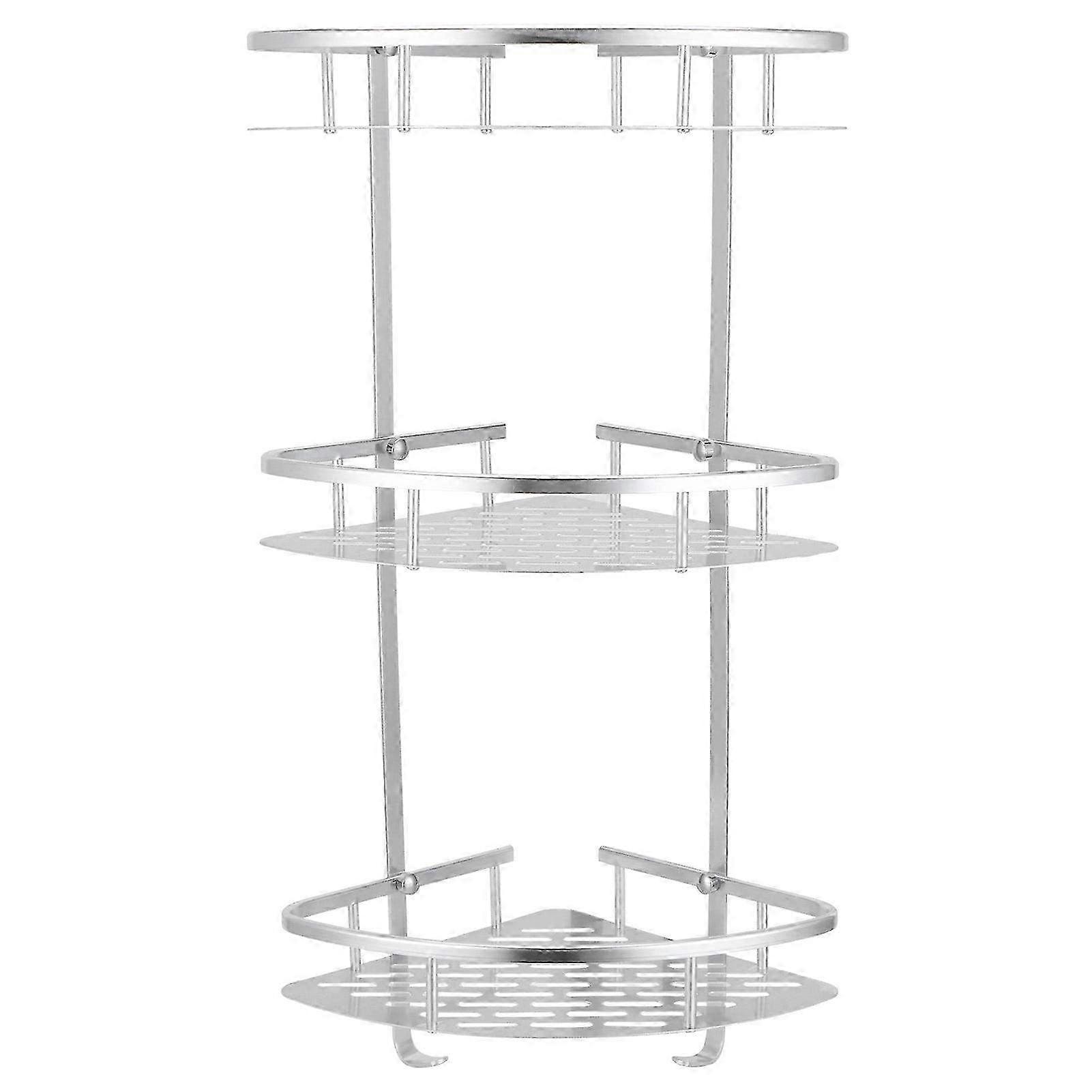 3-Tier Corner Shower Shelf & Wall Mounted Organizer - Versatile Storage Rack for Bathroom, Kitchen, and Toilets