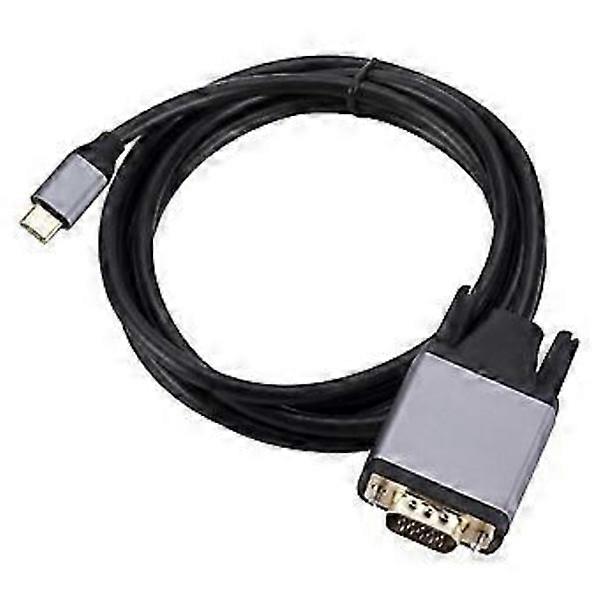 Durable Type C To Vga Conversion Cable Extend Mirror View Screens