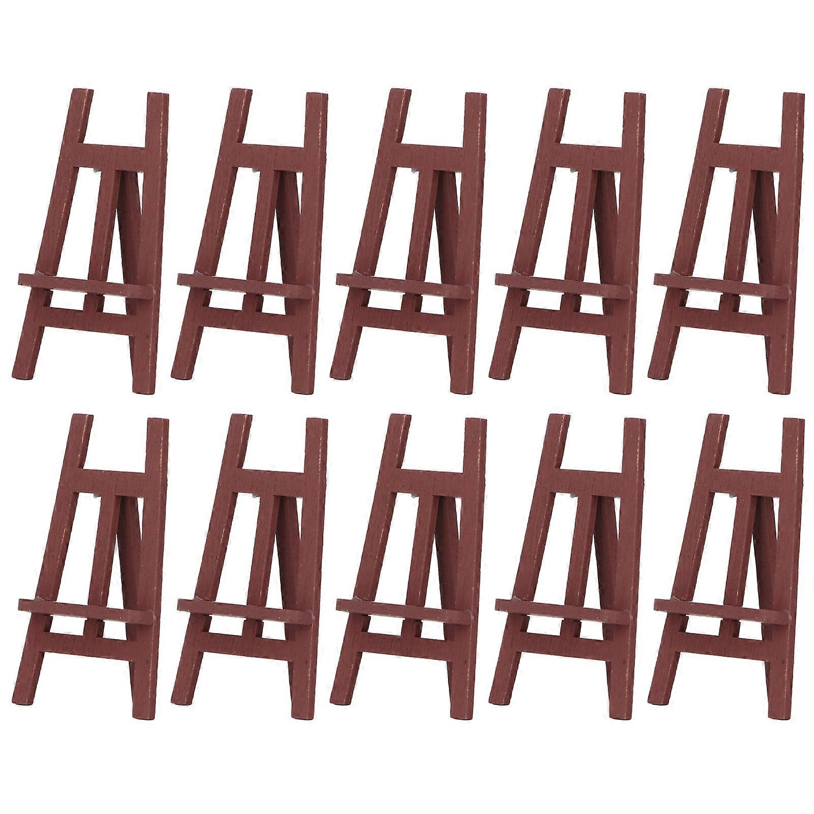 10Pcs Dollhouse Easel Detail Design Sturdy Pinewood Multi Purpose Miniature Painting Easel for 1:12 1:6 Scale