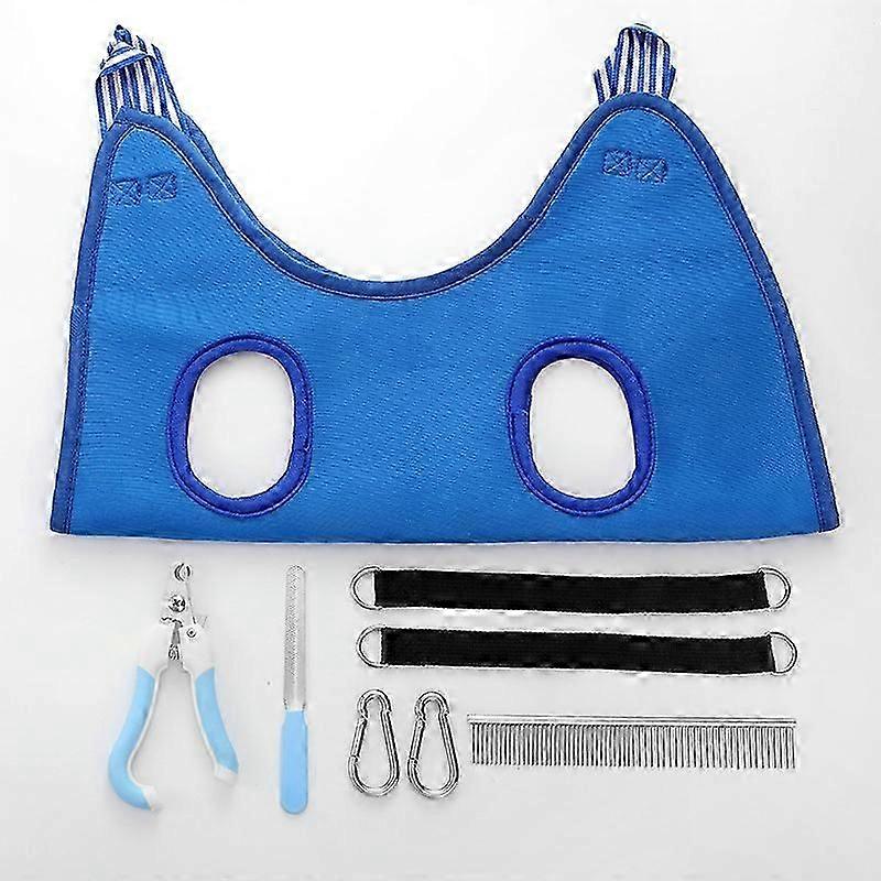Dog Grooming Kit with Hammock Restraint, Nail Clippers, Trimmer, File, and Comb for Pet Care