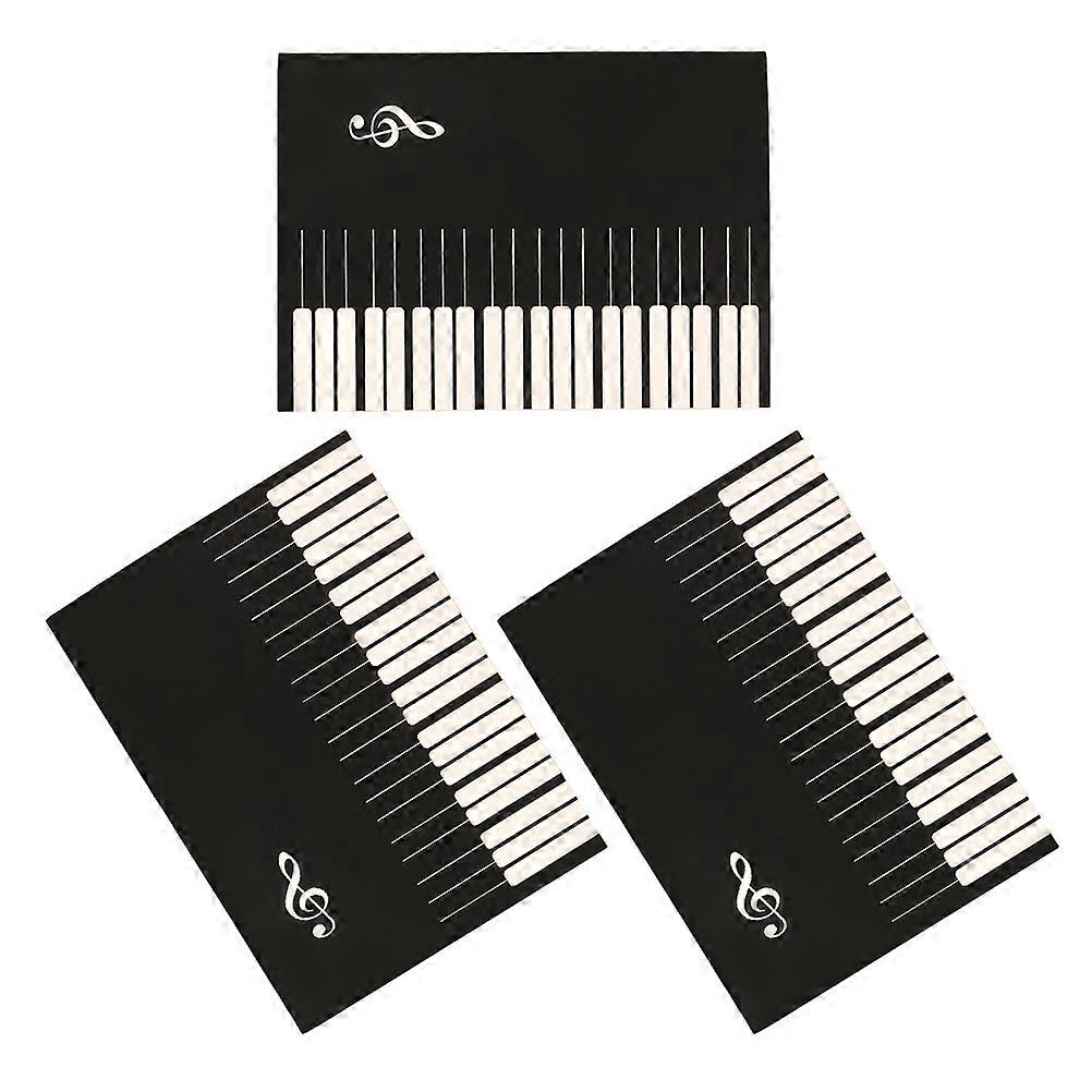 Durable Music Manuscript Paper for Students Black Color Safe Reusable 3pcs Small Size