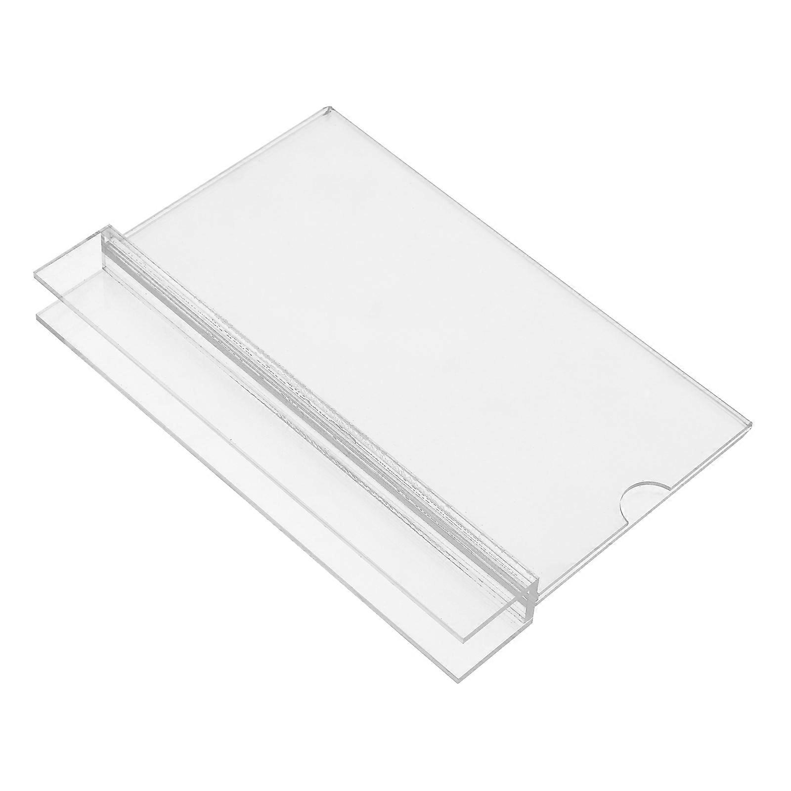 Name Plate Holder Acrylic Card Slot Bracket Desktop Acrylic Sign Decoration Multiscene Application Corporate Offices 1Pcs