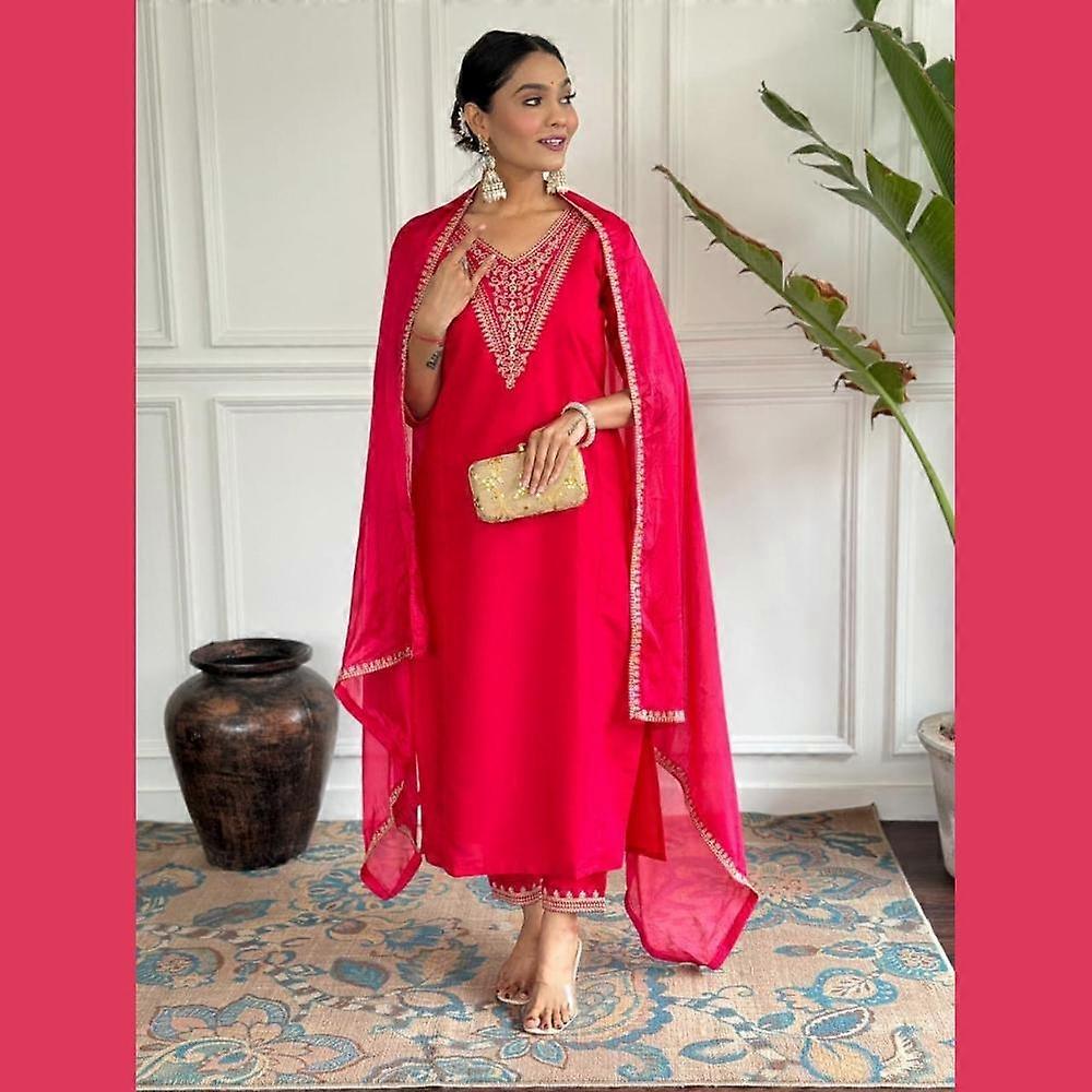 Roman silk beautiful red dress