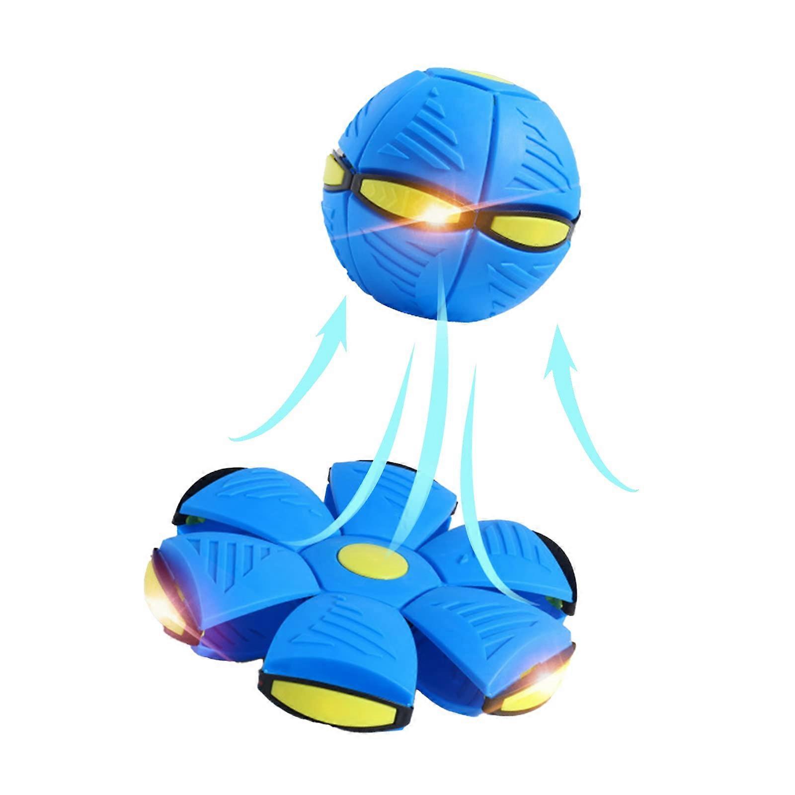 Interactive Dog Ball Toy with Squeaker, Magic UFO Training Device for Pets, 3 LED Lights, Fun Flying Playtime