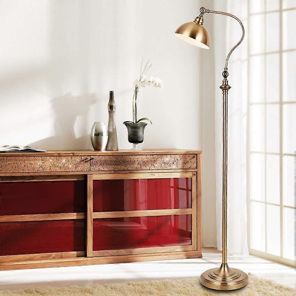 Dimmable 12W LED Floor Lamp with Remote Control, Adjustable Metal Retro Reading Light, Eye-Friendly for Living Room, Bedroom, Office, 150 cm
