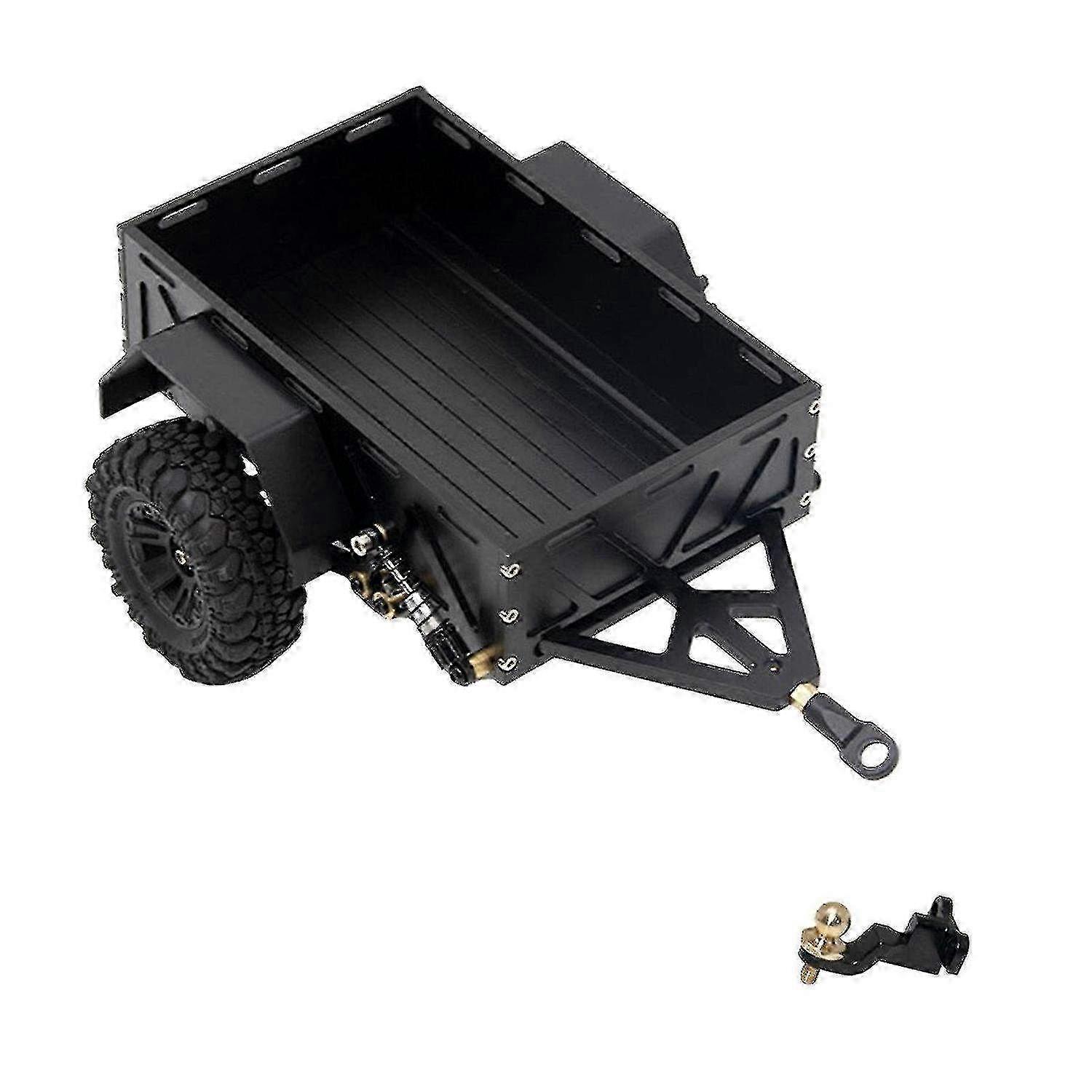 Metallanhänger mit Reifensatz für 1/18 Rc Crawler Car Traxxas Upgrade Yo