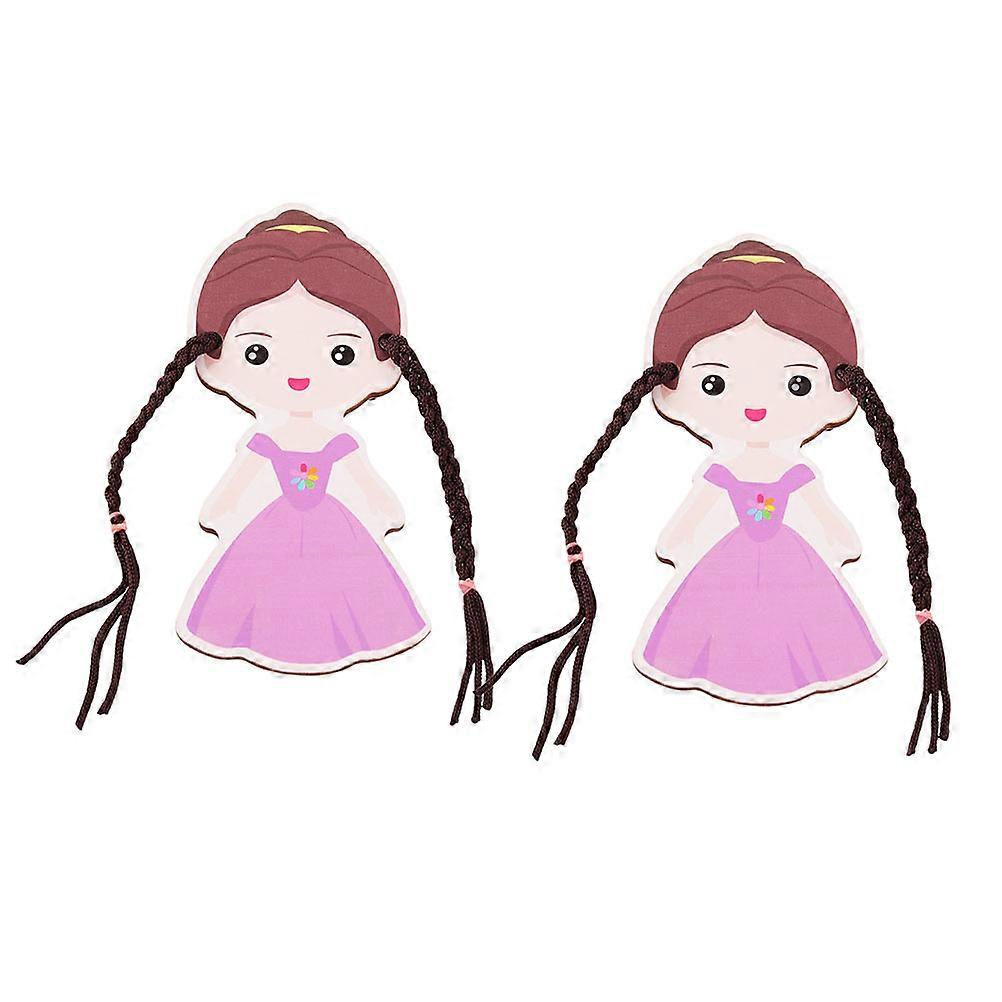 Kids Threading Toy 2Pcs Providing Early With Pink Color And Rounded Edges Perfect For Fun Childhood Play Activities