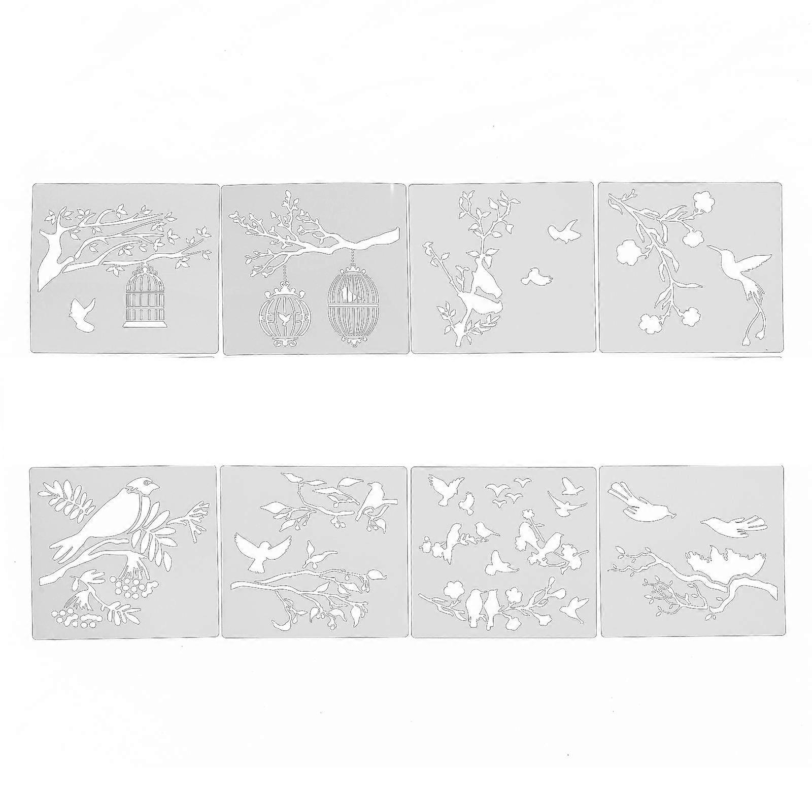 DIY Crafts Stencil For Children Engaging In Art Projects 15X15cm 2 Sets Of Fun Drawing Templates