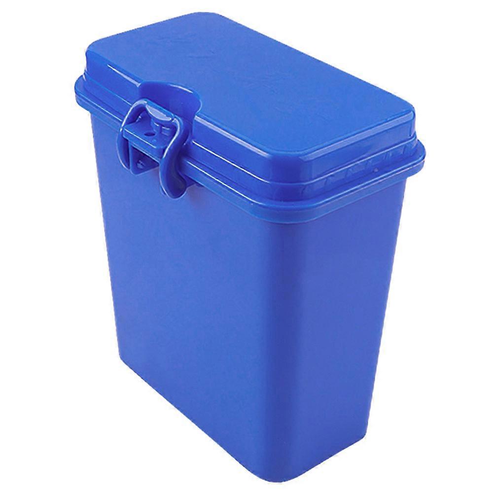 Blue Motorcycle Tool Box for Storage Use Durable Plastic Guard Bar Accessory 1 Piece Fits All